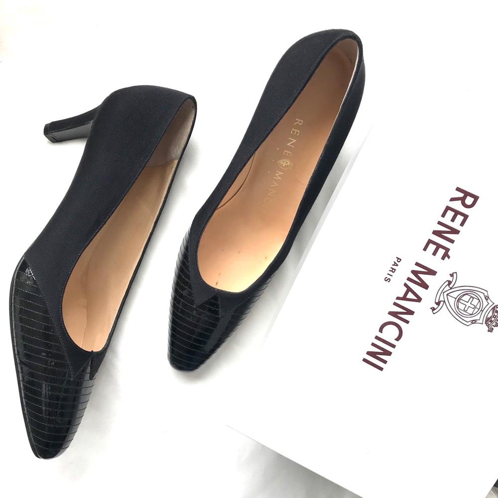RENE MANCINI BLACK PUMPS SHOES SIZE 7